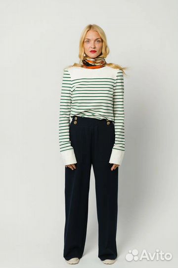 Джемпер Gabrielle женский (XS, зелено-белый)