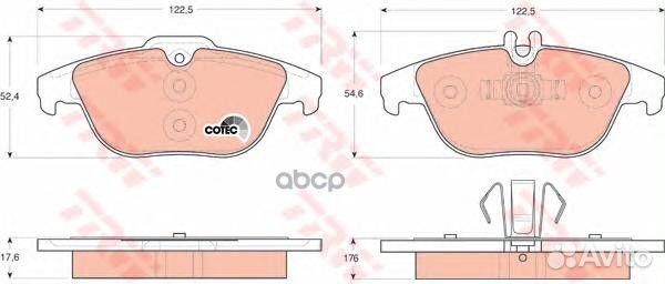 Колодки задние mercedes W204, X204 GDB1738 GDB1