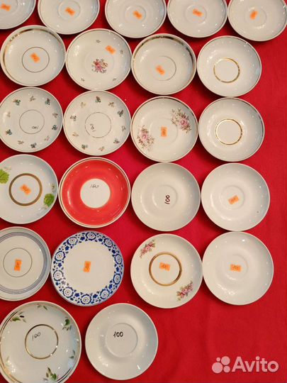 Советские блюдца. Советский, немецкий фарфор