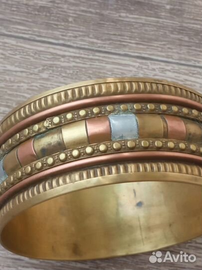 Браслет латунь медь Винтаж Индия