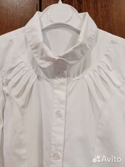 Блузка белая для девочки 122/60
