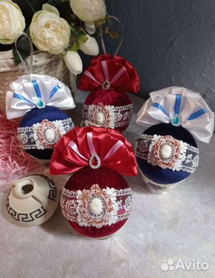 Ёлочные игрушки шарики ручной работы