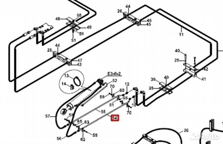 Трубка гидролинии 452/51671 Hidromek