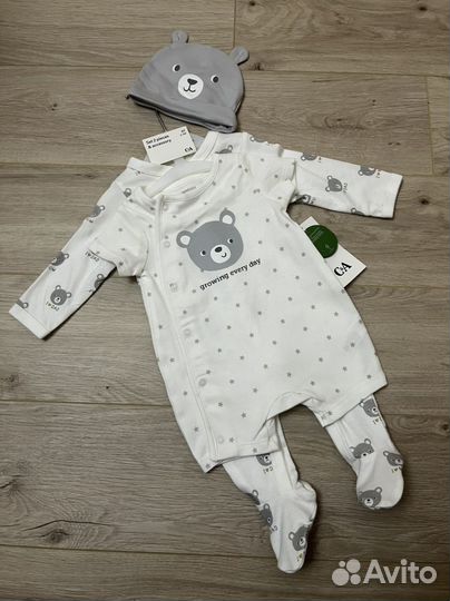 Комплект 3ка c&a 62р новое