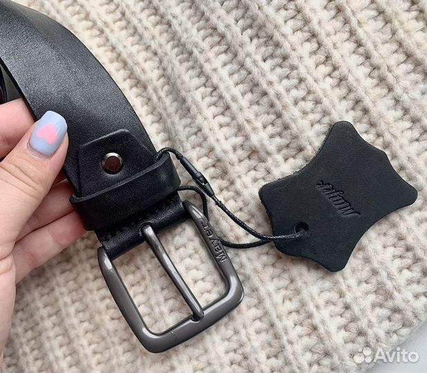 Ремень мужской из премиум-кожи ручной работы