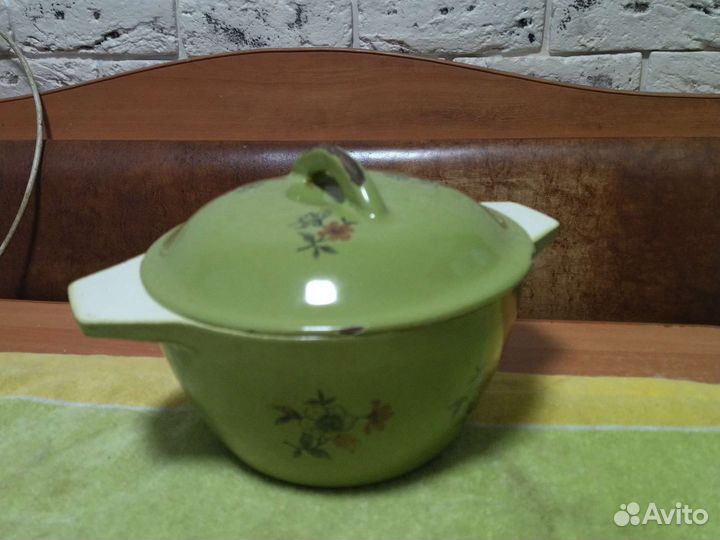 Утятница чугунная СССР и чугунный горшочек СССР