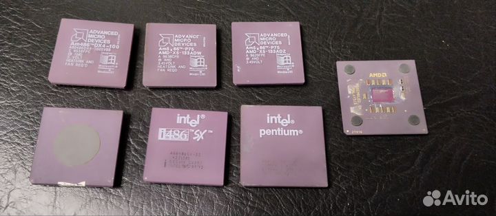 Процессоры ретро AMD, Intel I486 SX, Pentium 1