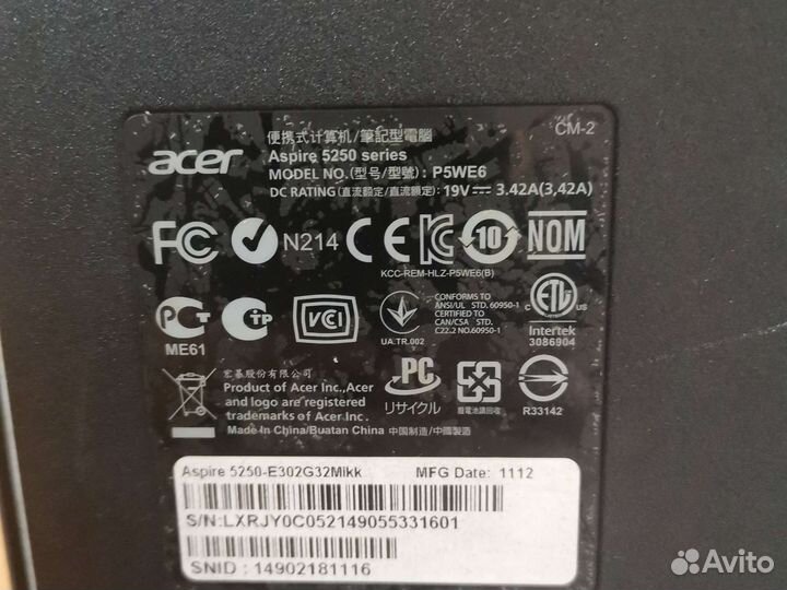 Ноутбук acer