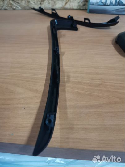 Молдинги переднего бампера Гранта Fl, Черный Мат