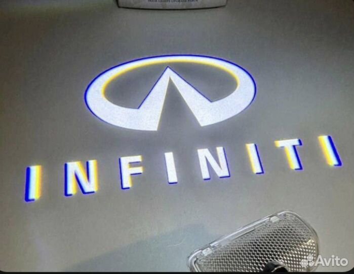 Проекция в двери infinity fx qx