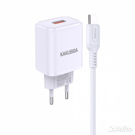 Сзу kakusiga KSC-917 USB-A+Type-C 18W QC3.0 White