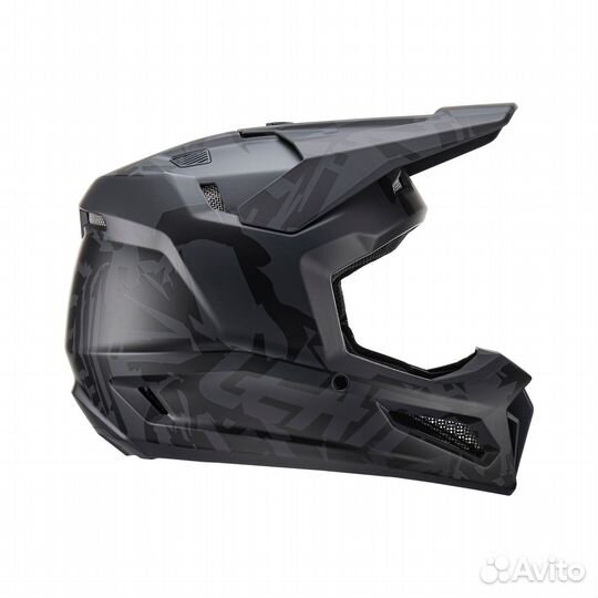Мотошлем Leatt Moto 3.5 Helmet Kit Stealth, S разм