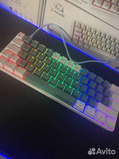 Механическая клавиатура белая Firewolf T60