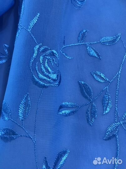 Продаю отрез искусств. шифона с вышивкой