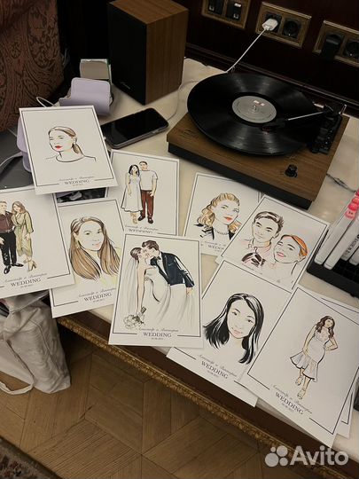 Художник на свадьбу, скетчи, быстрые портреты