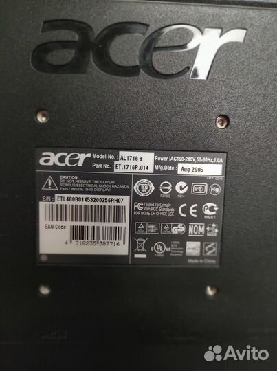Монитор Acer 1716s