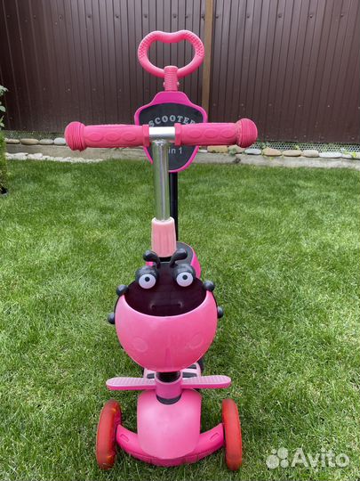 Самокат трехколесный с родительской ручкой 5 в1