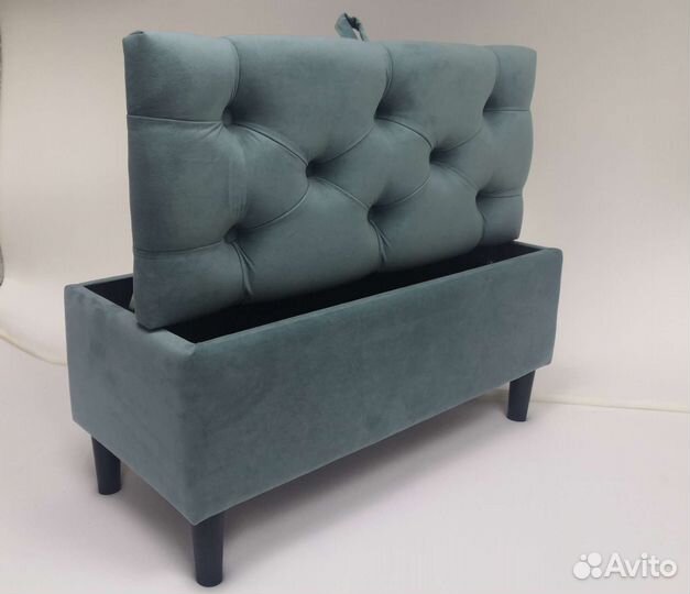 Банкетка пуфик в прихожую с ящиком 800х350х400мм