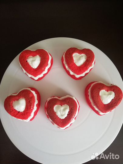 Кексы сердца