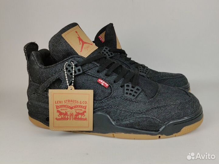 Кроссовки Nike Air Jordan 4 Retro Black Levis NRG