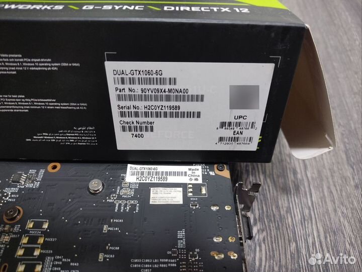 Видеокарта gtx 1060 6gb asus dual