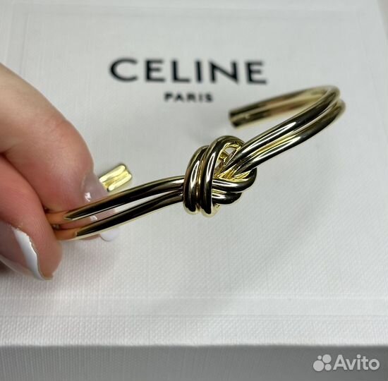 Браслет двойной узел Celine в золоте