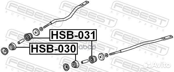 Втулка тяги honda accord 98- пер.подв. HSB-031