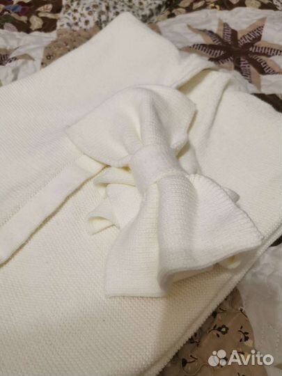 Конверт плед на выписку вязаный