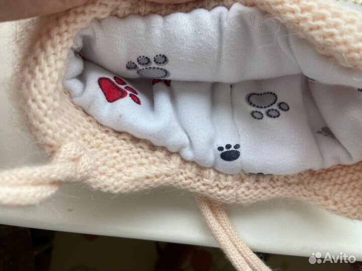 Зимняя шапочка для новорожденного