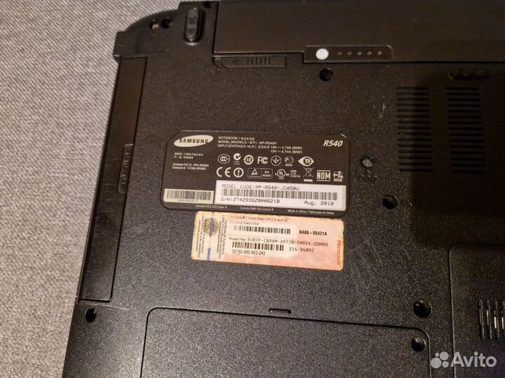 Ноутбук samsung r540