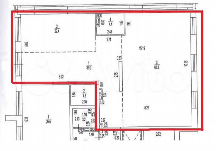 Помещение свободного назначения, с Ремонтом-1 этаж