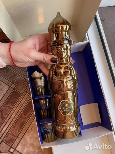 Подарочный набор графин с рюмками гусь хрустальный