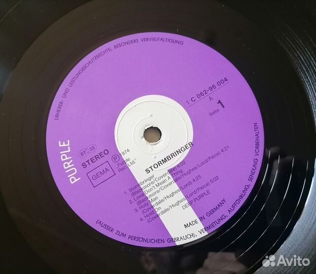 Lp Deep Purple Stormbringer 1974 Purple Germ NM