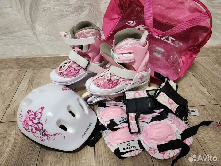 Детские ролики и защита 30-33 размер