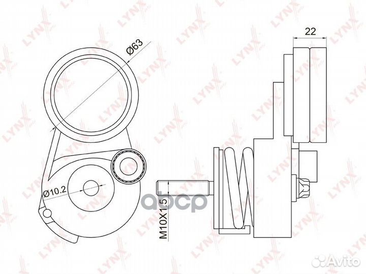 Натяжитель ремня PT3033 lynxauto