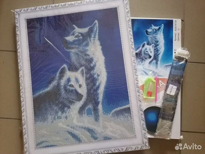 Алмазная мозаика Волки