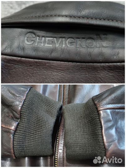 Кожаная куртка Chevignon Франция Оригинал 50-52