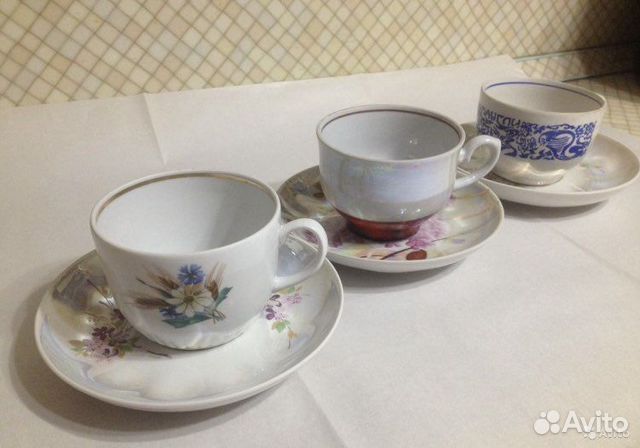 Чайные пары СССР / ситечко / тарелка