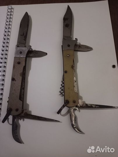Ретро складные ножи малахит времен СССР