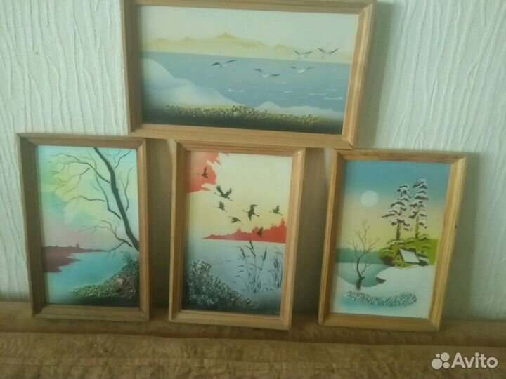 Картина масло холст Абстракция.Винтажные картины