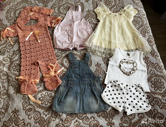Детские вещи пакетом от 0 до года для девочки