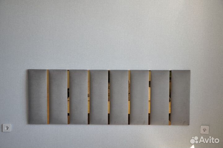 Мягкие стеновые панели с хром вставками