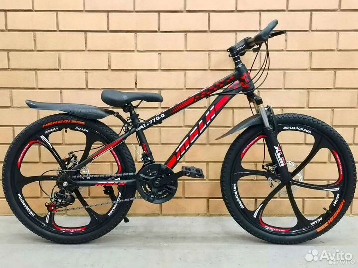Горный велосипед с литыми Черно-красный