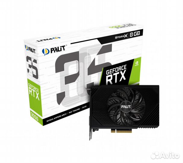 Видеокарта Palit GeForce RTX 3050 StormX, 8 гб, NE