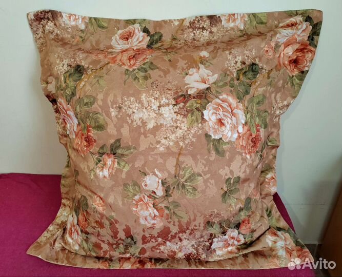 Наволочка декоративная жаккардовая и подушка