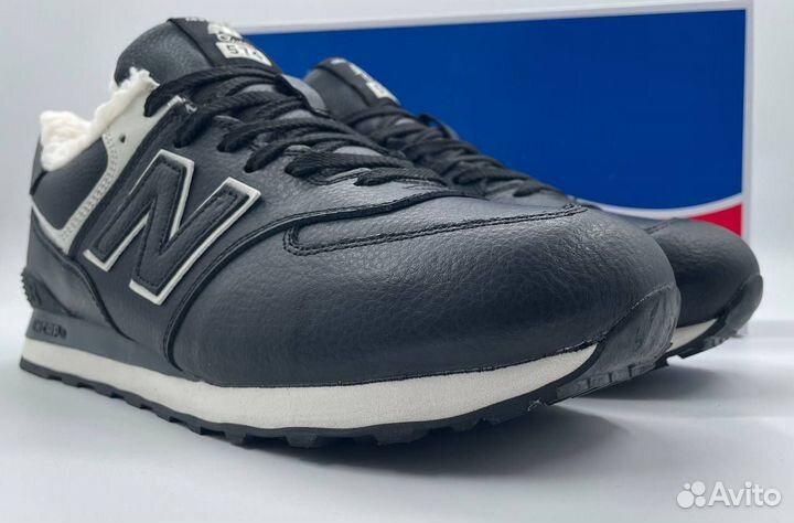 Мужские зимние кроссовки с мехом new balance 574