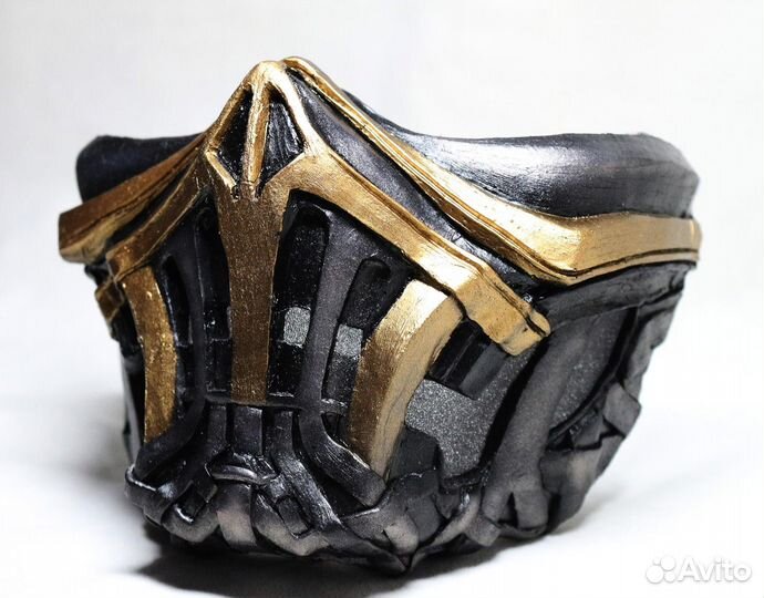 Полумаска Маска Скорпион Саб-Зиро Мортал Комбат