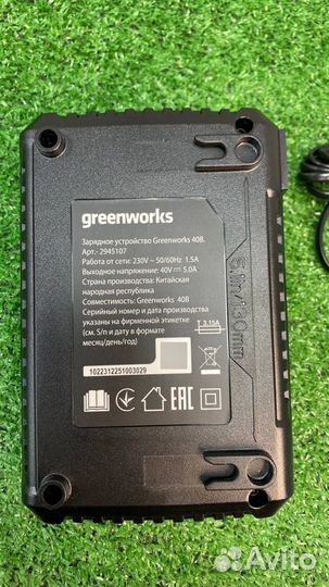 Зарядное устройство Greenworks 40V G40UC5 с выходн