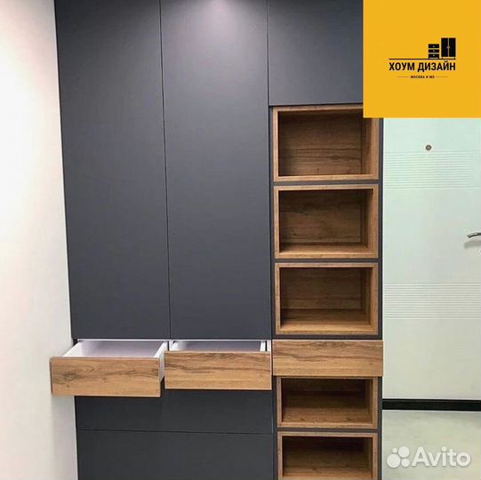 Шкаф распашной с фрезерованными фасадами