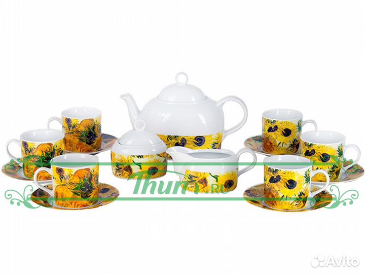 Сервиз чайный Thun подсолнухи